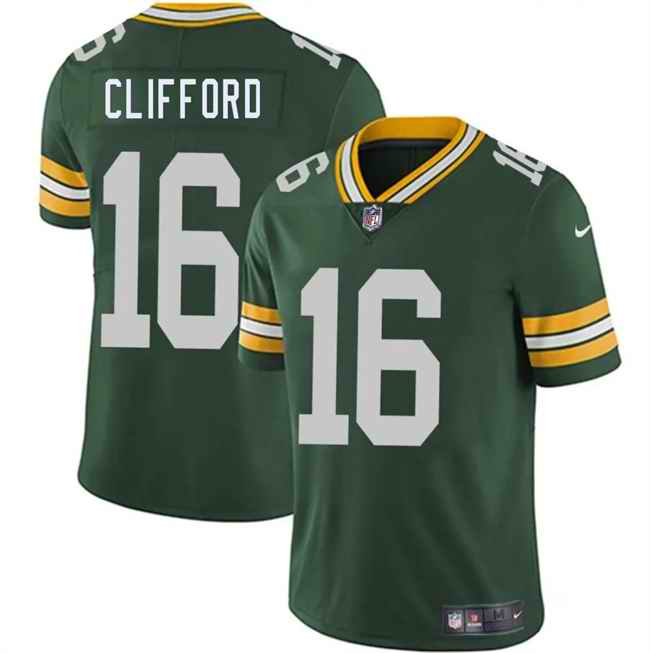 Men's Green Bay Packers #16 Sean Clifford Green 2025 Vapor Untouchable Limited Stitched Jersey